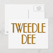 Tweedle Dee Briefkaart (Voorkant / Achterkant)