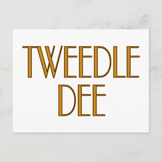 Tweedle Dee Briefkaart (Voorkant)