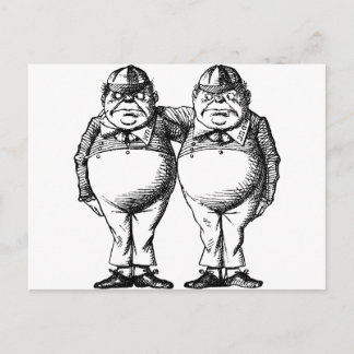 Tweedle Dee en Tweedle Dum Briefkaart