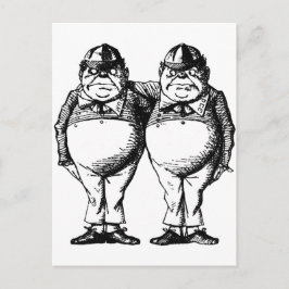 Tweedle Dee en Tweedle Dum Briefkaart