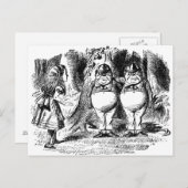 Tweedle Dee en Tweedle Dum Briefkaart (Voorkant / Achterkant)