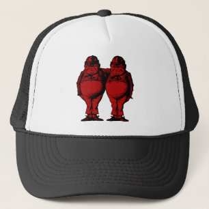 Tweedle Dee en Tweedle Dum Inked Red Fill Trucker Pet