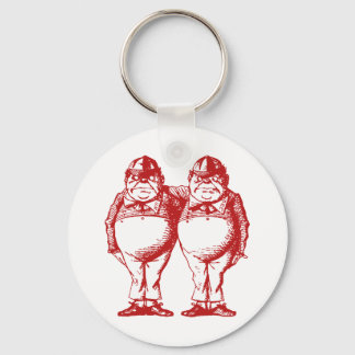 Tweedle Dee en Tweedle Dum Inked Red Sleutelhanger