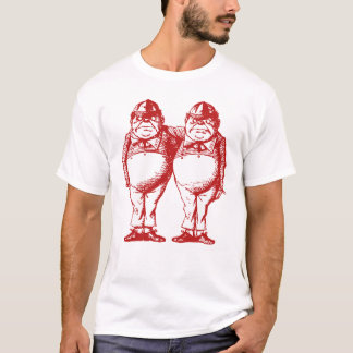 Tweedle Dee en Tweedle Dum Inked Red T-shirt