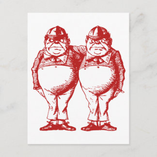 Tweedle Dee en Tweedle Dum Red Prom Bid Kaart