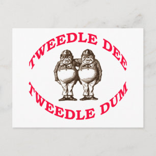 Tweedle Dee & Tweedle Dum Briefkaart