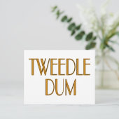 Tweedle Dum Briefkaart (Staand voorkant)