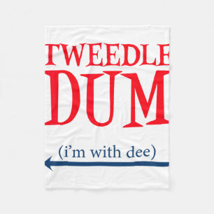 Tweedle Dum I'm With Dee - Het luie stel Halloween Fleece Deken