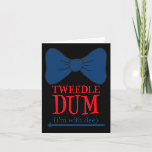 Tweedle Dum I'm With Dee - Het luie stel Halloween Kaart