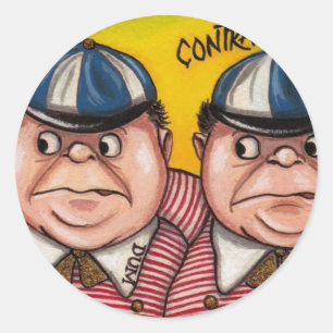 TWEEDLEDEE & DUM Alice in Wonderland Sticker