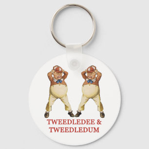 TWEEDLEDEE EN TWEEDLEDUM IN WONDERLAND SLEUTELHANGER