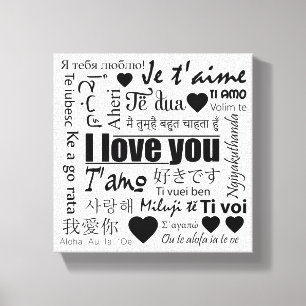 Tweeëntwintig manieren om ik hou van jou canvas wa afdruk