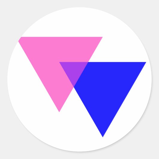 Tweehoeken Ronde Sticker (Voorkant)