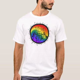 Tweehoekig Rainboogvormig ontwerp T-shirt