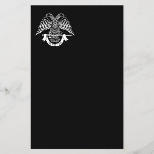 Tweehoekige adelaar als Masonic-symbool Flyer