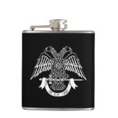 Tweehoekige adelaar als Masonic-symbool Heupfles (Voorkant)