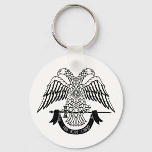 Tweehoekige adelaar als Masonic-symbool Sleutelhanger