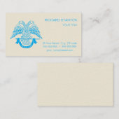 Tweehoekige adelaar als Masonic-symbool Visitekaartje (Voorkant / Achterkant)