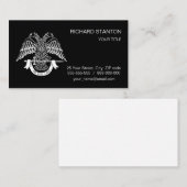 Tweehoekige adelaar als Masonic-symbool Visitekaartje (Voorkant / Achterkant)