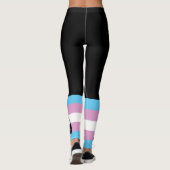 Tweehoekige Trans Pride Flag Leggings (Achterkant)