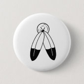 Tweehoekige vlag ronde button 5,7 cm (Voorkant)