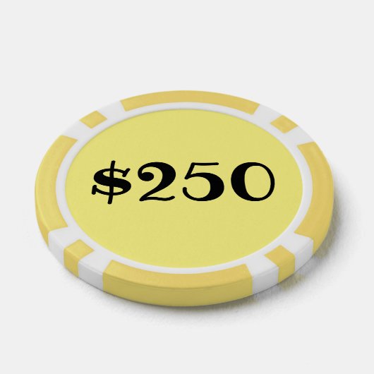 Tweehonderd vijftig dollar (logo) poker chips (Enkel)