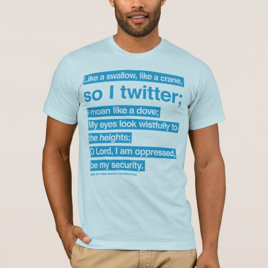 tweekleppige twitter ( blauw ) t-shirt (Voorkant)