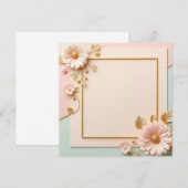 Tweekleurig bloemmotief kaart (Voorkant / Achterkant)