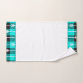 Tweekleurig geruit en pijlen badhanddoekenset bad handdoek (Handdoek)