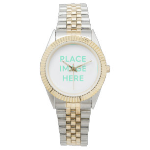 tweekleurig horloge met armband