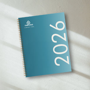Tweekleurig verloop logo voor artsen en medische s notitieboek