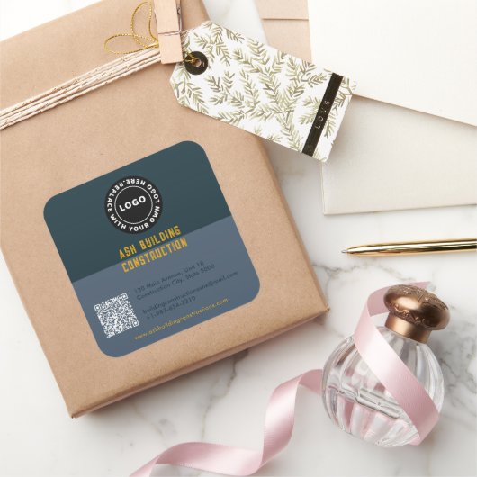 Tweekleurige Business Vierkante Sticker (Geschenken)