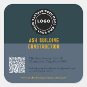 Tweekleurige Business Vierkante Sticker (Voorkant)