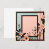 Tweekleurige dimensionale bloem kaart (Voorkant / Achterkant)