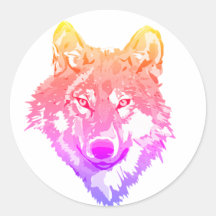 Tweekleurige Lone wolf kunst