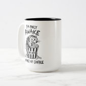 Tweekleurige mok voor koffieliefhebbers (Voorkant links)
