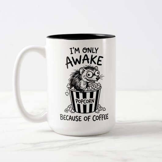 Tweekleurige mok voor koffieliefhebbers (Links)