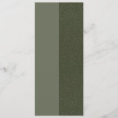 Tweekleurige mosgroene platte menukaart – Aanpasba (Voorkant)