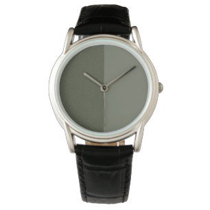 Tweekleurige Moss Green Watch –  cadeau Horloge