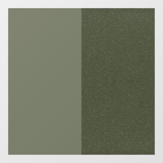 Tweekleurige Moss Green Window Cling –  Raamsticker (Vel)