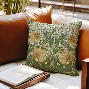 Tweekleurige William Morris Pimpernel  Pattern Kussen