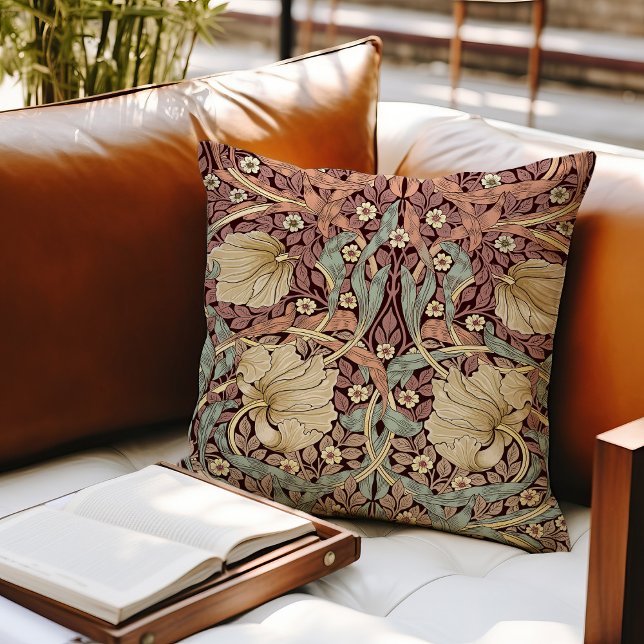 Tweekleurige William Morris Pimpernel  Pattern Kussen (Creator heeft geüpload)
