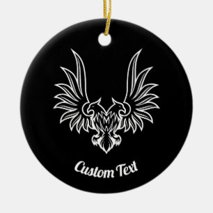 Tweekoppige Adelaar Keramische Versiering Keramisch Ornament