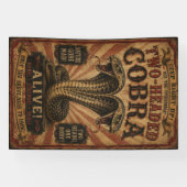 Tweekoppige Cobra Bijprogramma Spandoek (Horizontaal)