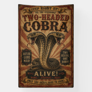 Tweekoppige Cobra Bijprogramma Spandoek
