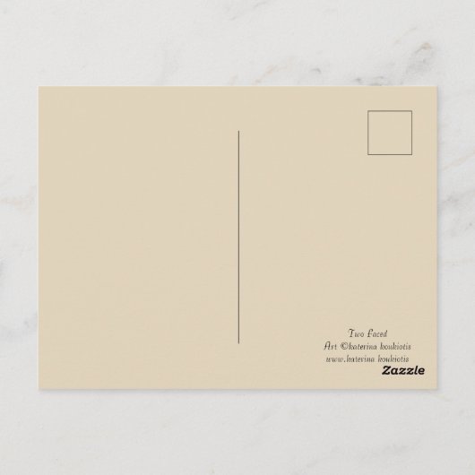 Tweekzijdig klein Pierrot Clown halloween briefkaa Briefkaart (Achterkant)