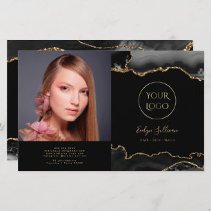 tweeledige brochure voor zwart goud