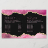 tweeledige brochure warme roze agate (Achterkant)