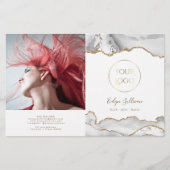 tweeledige brochure wit agate (Voorkant)