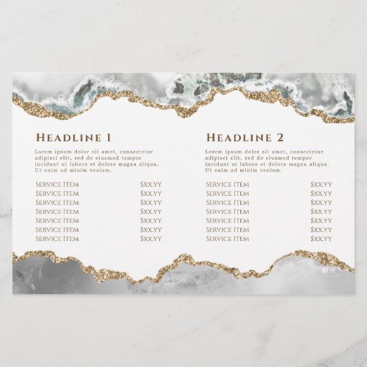 tweeledige brochure wit agate (Achterkant)